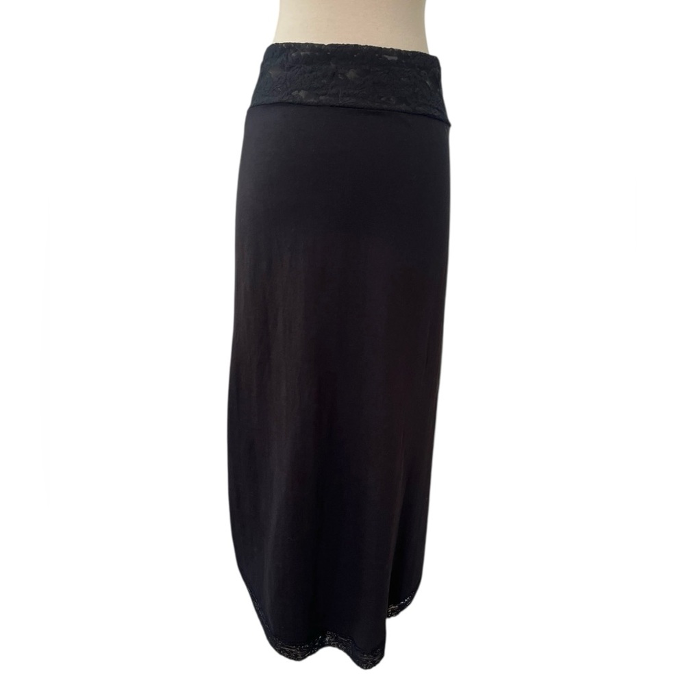 Lace trim high/low maxi midi skirt stretchy XS/S - Picture 5 of 12